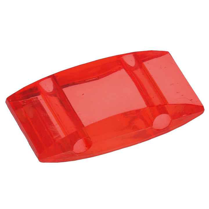 Carrier Bead aus Acryl 18x9 mm - Rot transparent - PerlineBeads