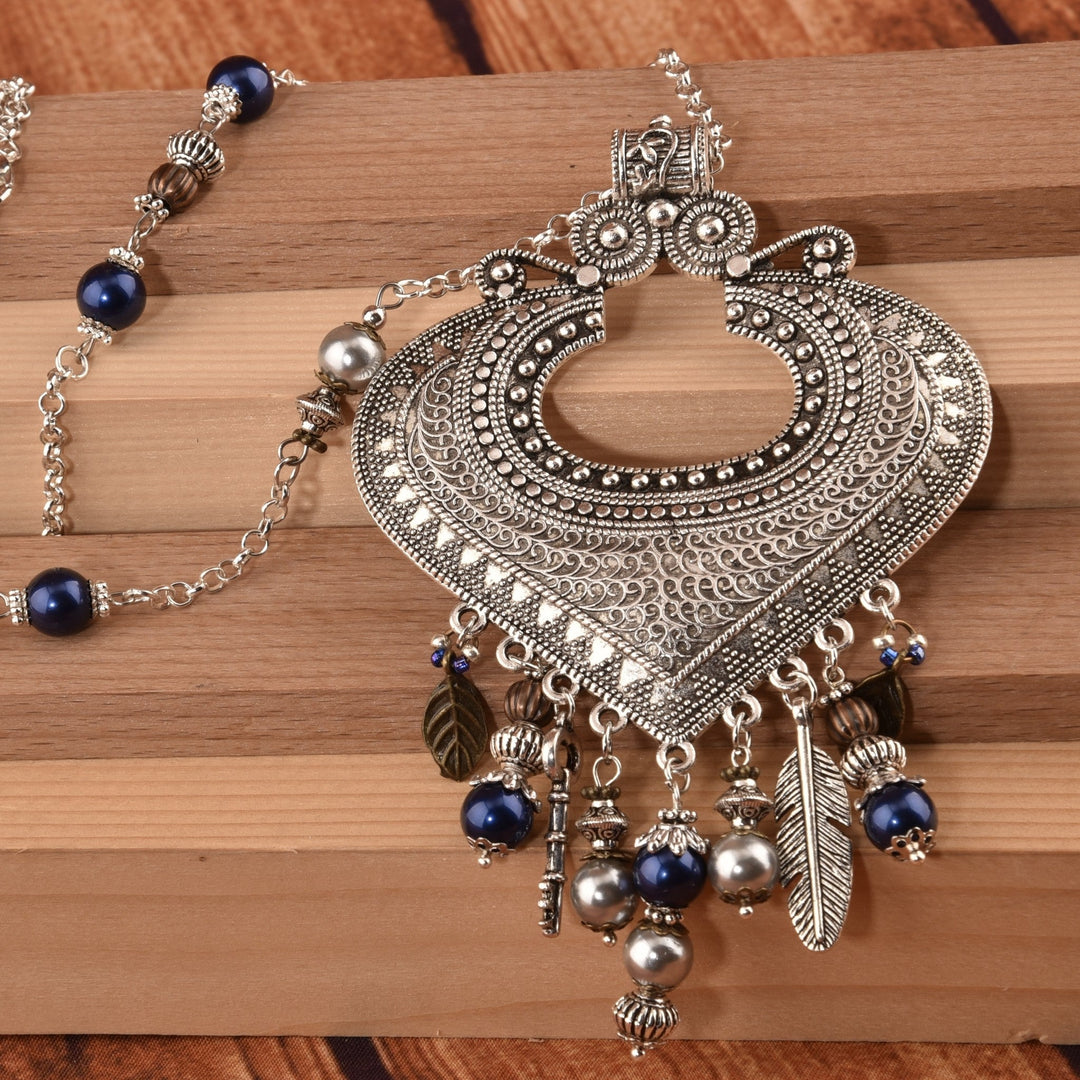 Chandelier Anhänger Tibeter Stil - Farbe antik Silber - PerlineBeads