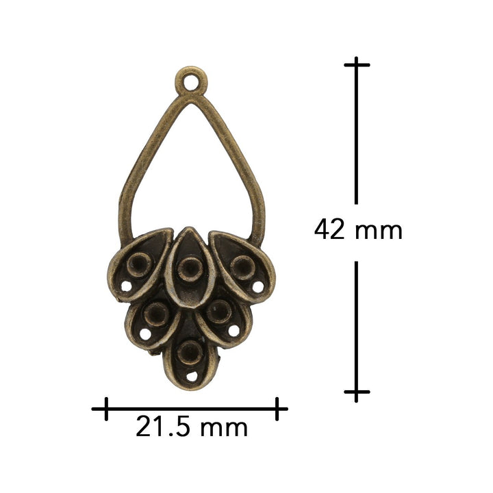 Chandelier Verbindungselement – Farbe Bronze antik - PerlineBeads