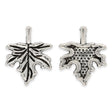 Charm-Anhänger Ahornblatt, Farbe antik Silber - PerlineBeads