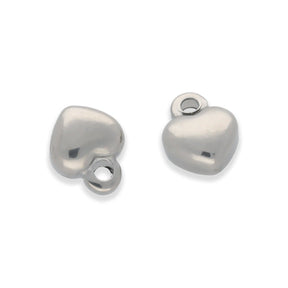 Charm-Anhänger Herz - Edelstahl - PerlineBeads