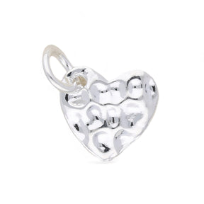 Charm-Anhänger Herz (gehämmert) - PerlineBeads