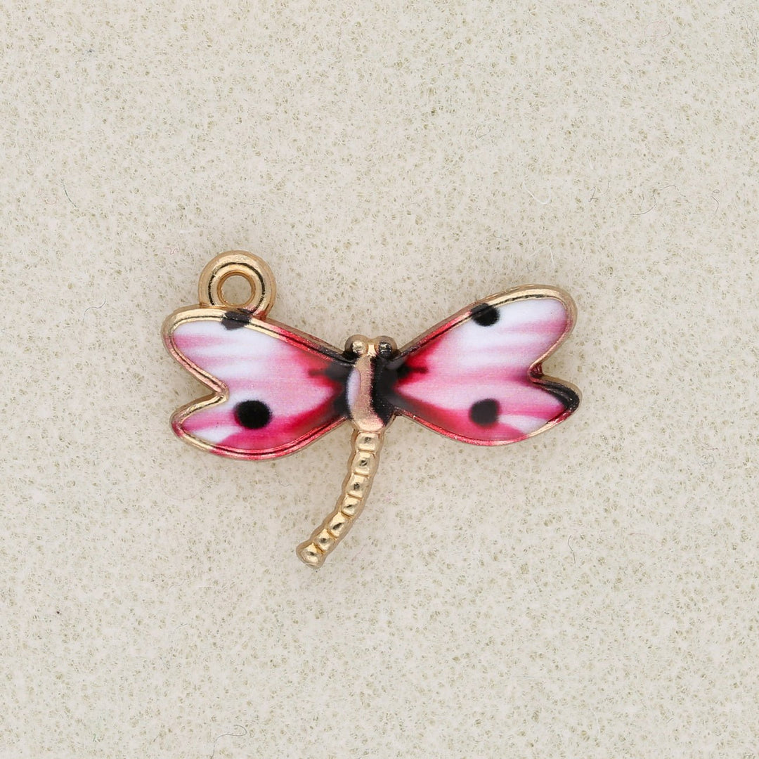 Charm-Anhänger Libelle - Pink - PerlineBeads