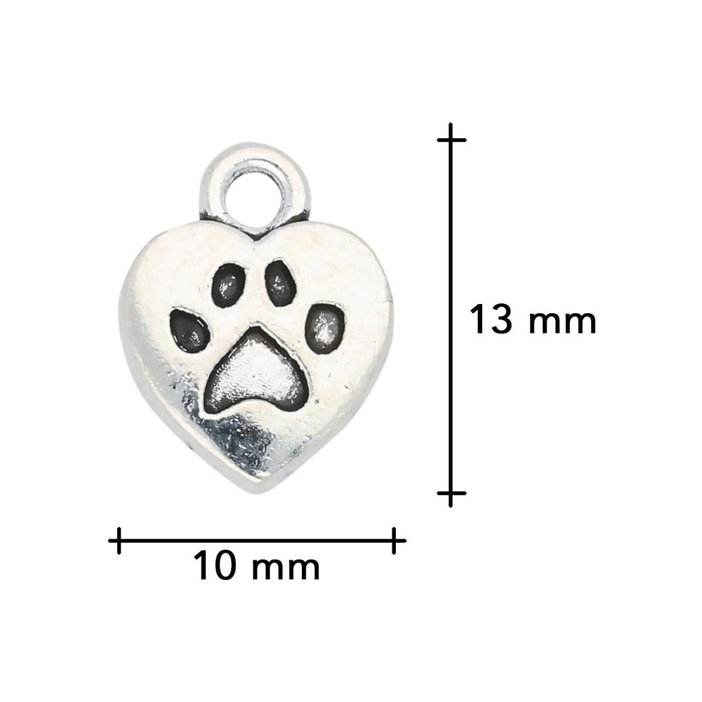 Charm / Anhänger “Love my dogs” - Farbe Silber - PerlineBeads