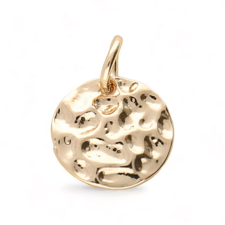 Charm-Anhänger Rund (gehämmert) - PerlineBeads