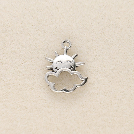 Charm-Anhänger Sonne mit Wolke - PerlineBeads
