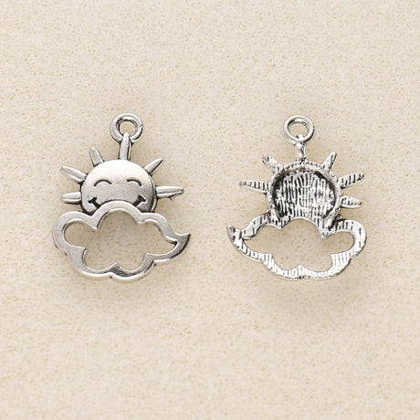 Charm-Anhänger Sonne mit Wolke - PerlineBeads