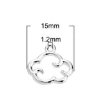 Charm-Anhänger Wolke - Versilbert - PerlineBeads