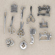 Charm Set “Nähwerkzeuge” (12 Stk.) - PerlineBeads