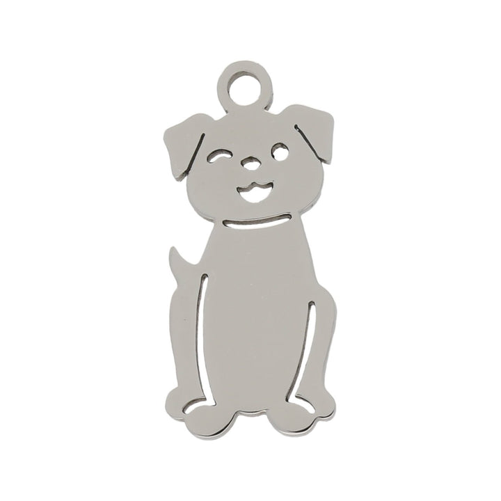 Charm/Anhänger "Hund" – Farbe Silber - PerlineBeads