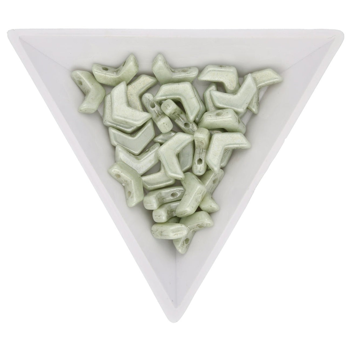 Chevron Duo 10x4 mm – Green Luster - PerlineBeads