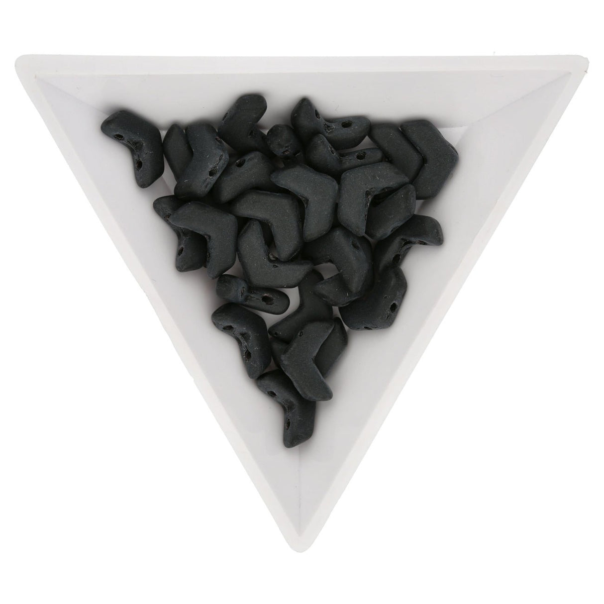 Chevron Duo 10x4 mm – Jet Mat - PerlineBeads
