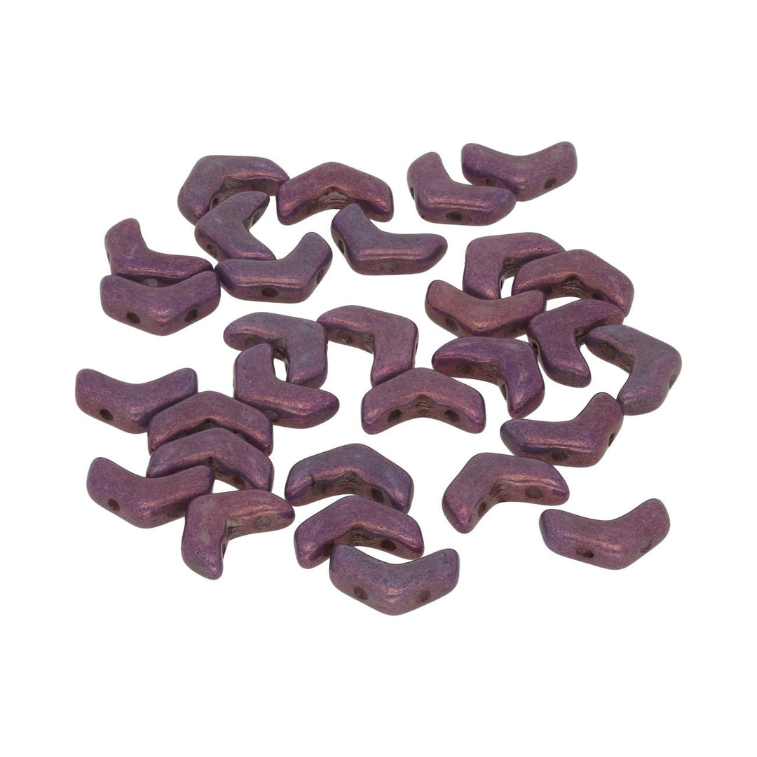 Chevron Duo 10x4 mm – Purple Vega - PerlineBeads