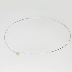 Choker-Halskette steif - Farbe Platin - PerlineBeads