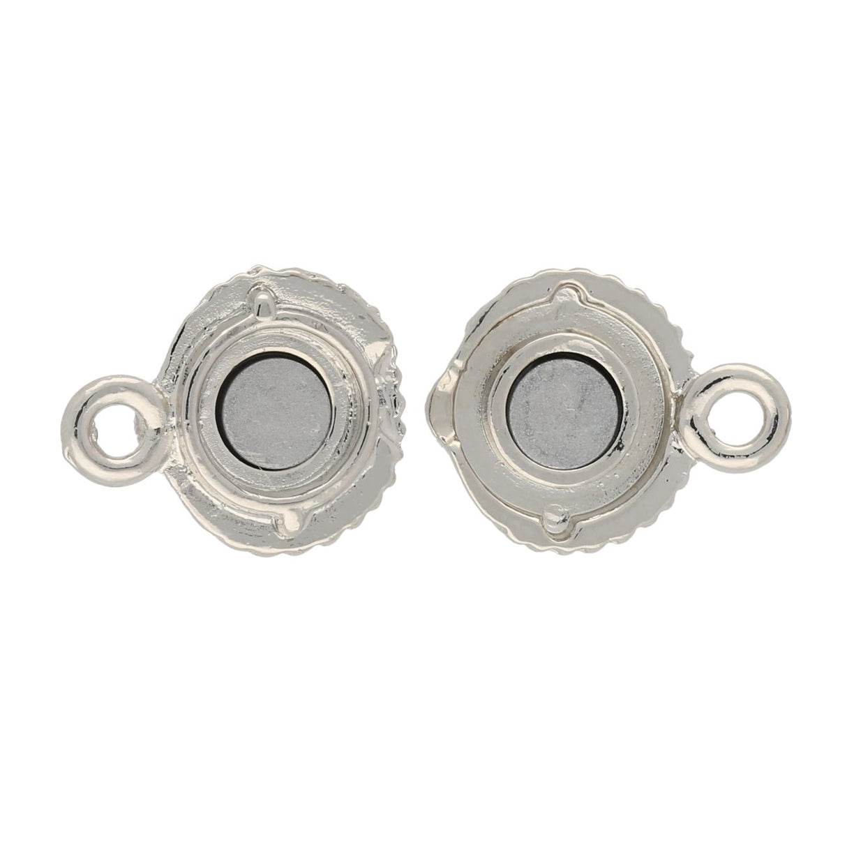 Claspgarten Magnetverschluss Muschelform – Auflage Rhodium - PerlineBeads