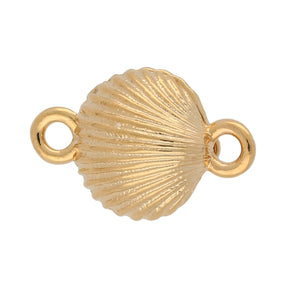 Claspgarten Magnetverschluss Muschelform – Vergoldet - PerlineBeads