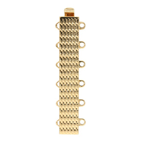 Claspgarten Neumann – Schmuck-Federverschluss 6-reihig - vergoldet - PerlineBeads