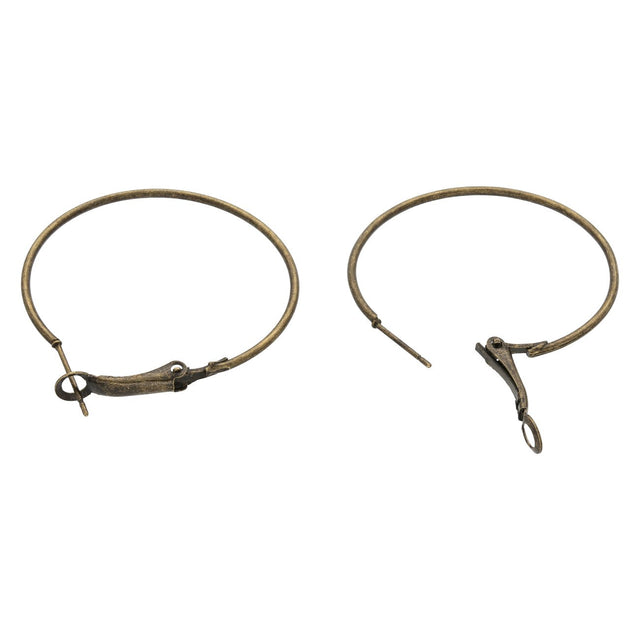 Creolen 35 mm – Farbe Bronze antik - PerlineBeads