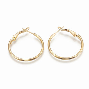 Creolen 40 mm - Edelstahl – Farbe Gold - PerlineBeads