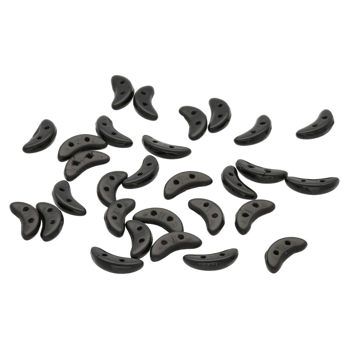 Crescent 3 x 10 mm - Jet - PerlineBeads