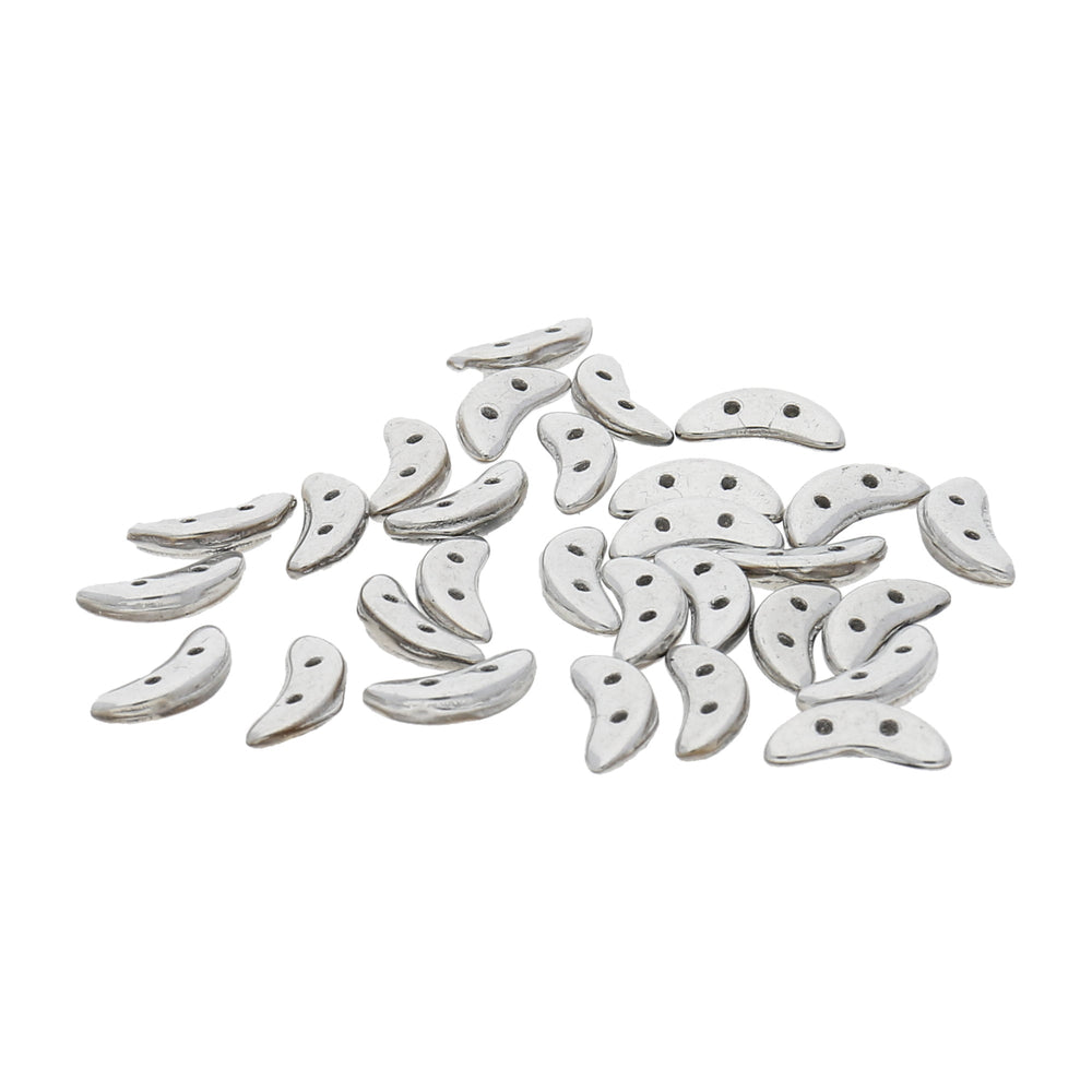 Crescent 3 x 10 mm - Silver - PerlineBeads