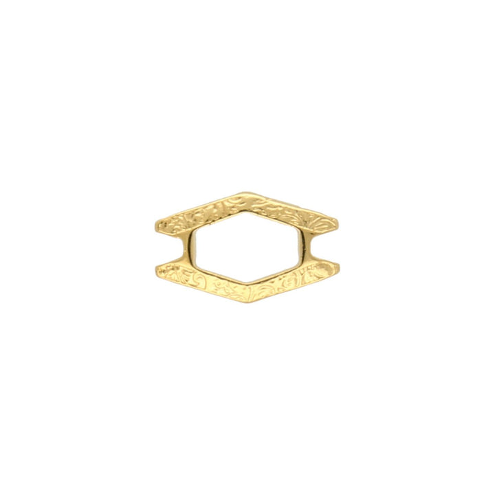 Cymbal™ Alado-SuperDuo Bead Connector - 24K Gold Plate - PerlineBeads