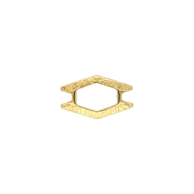 Cymbal™ Alado-SuperDuo Bead Connector - 24K Gold Plate - PerlineBeads