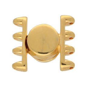 Cymbal™ Ateni IV SuperDuo Magnetic Clasp - 24K Gold Plate - PerlineBeads