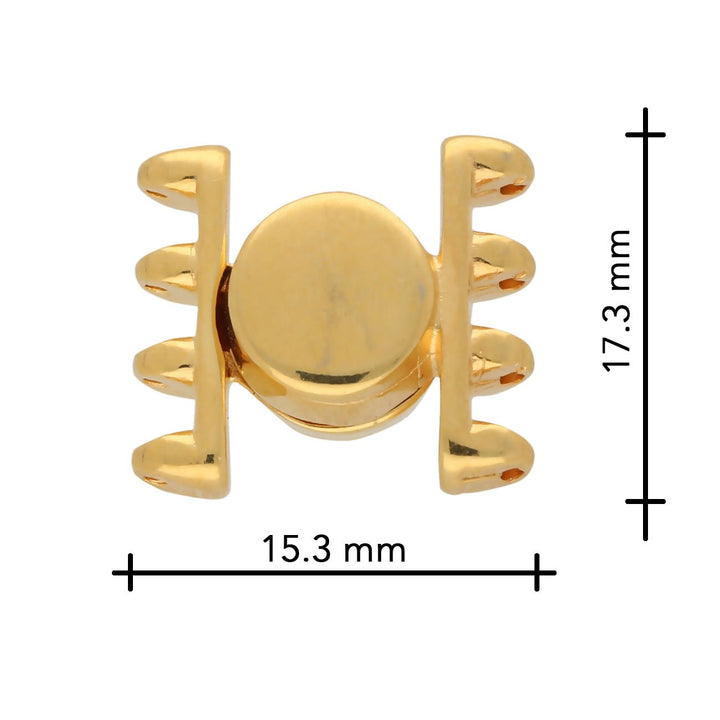 Cymbal™ Ateni IV SuperDuo Magnetic Clasp - 24K Gold Plate - PerlineBeads