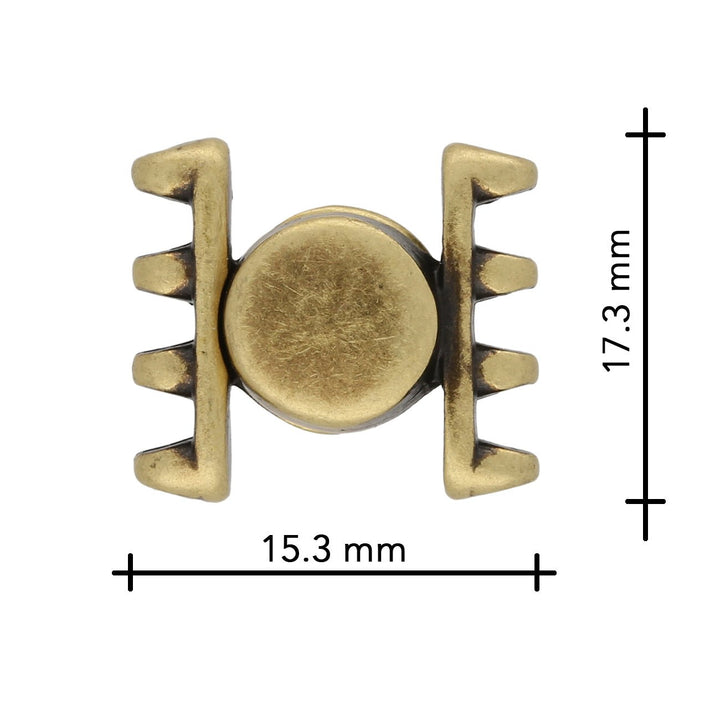 Cymbal™ Ateni IV SuperDuo Magnetic Clasp - Antique Brass Plate - PerlineBeads