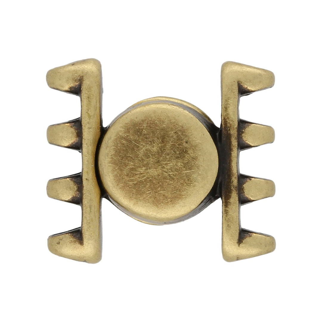 Cymbal™ Ateni IV SuperDuo Magnetic Clasp - Antique Brass Plate - PerlineBeads
