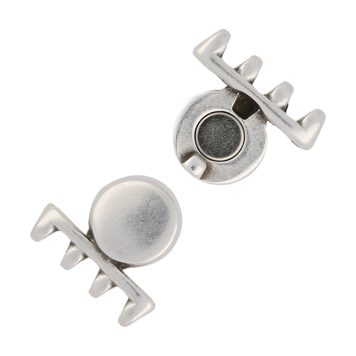 Cymbal™ Ateni IV SuperDuo Magnetic Clasp - Antique Silver Plate - PerlineBeads