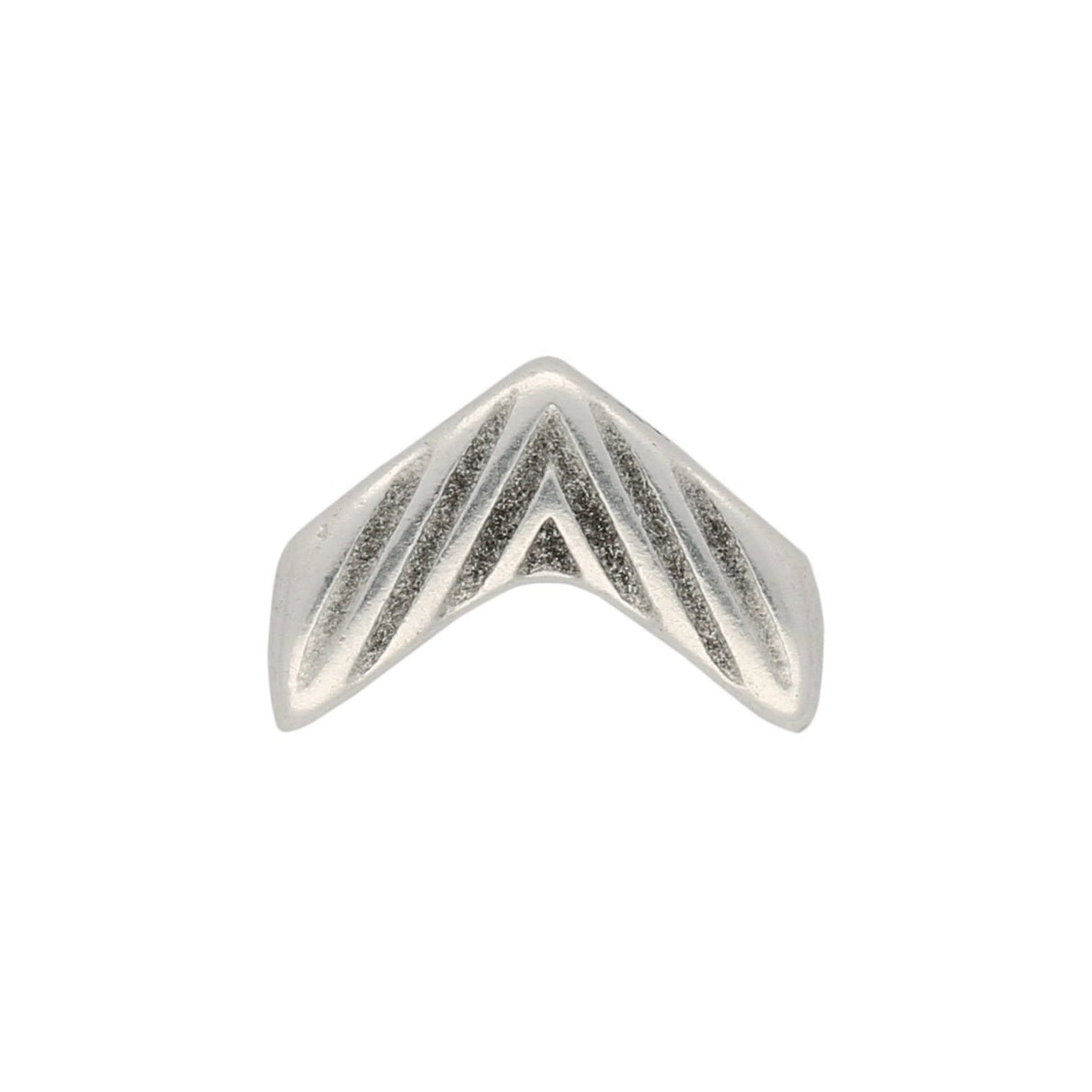Cymbal™ Avessalos-Chevron Bead Substitute - Silver Plate - PerlineBeads