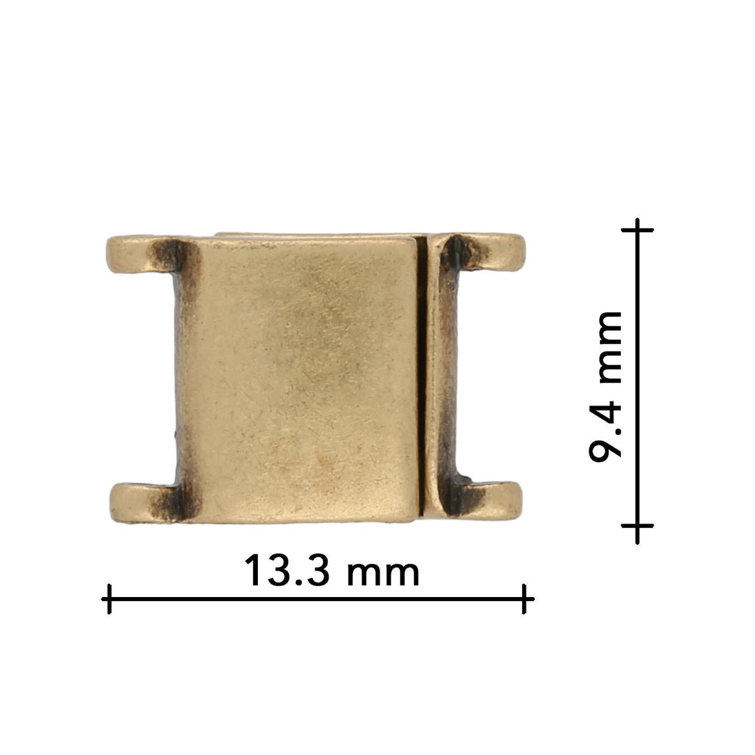 Cymbal™ Axos II Delica Magnetic Clasp - Antique Brass Plate - PerlineBeads
