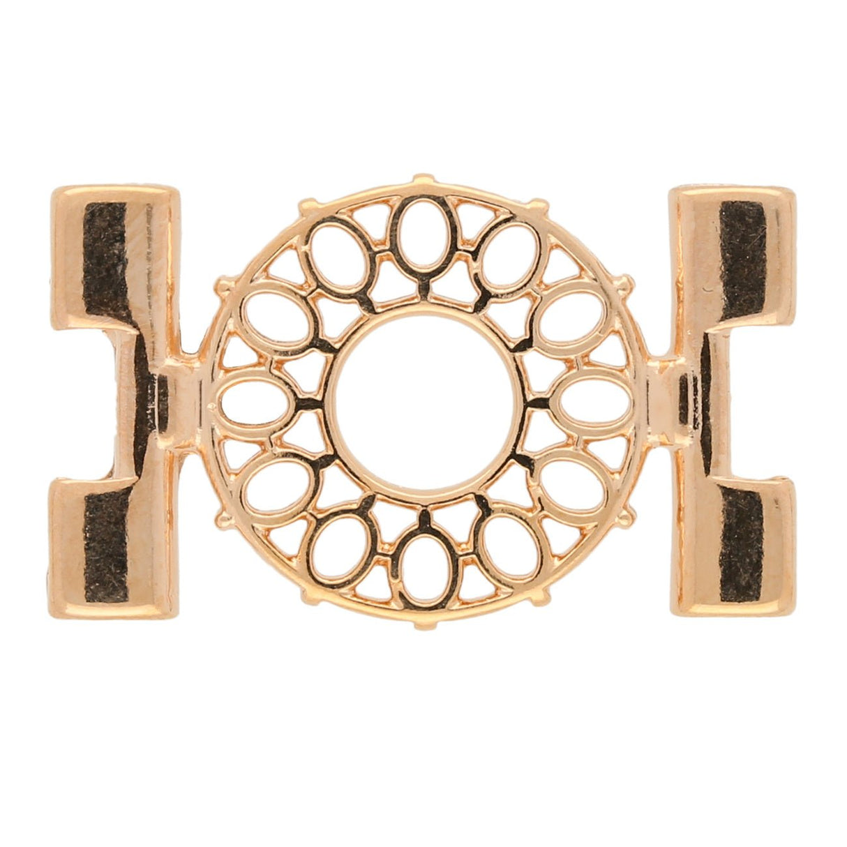 Cymbal™ Detis-Tila Bead Connector – Rosagold Vergoldet - PerlineBeads