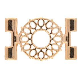Cymbal™ Detis-Tila Bead Connector – Rosagold Vergoldet - PerlineBeads