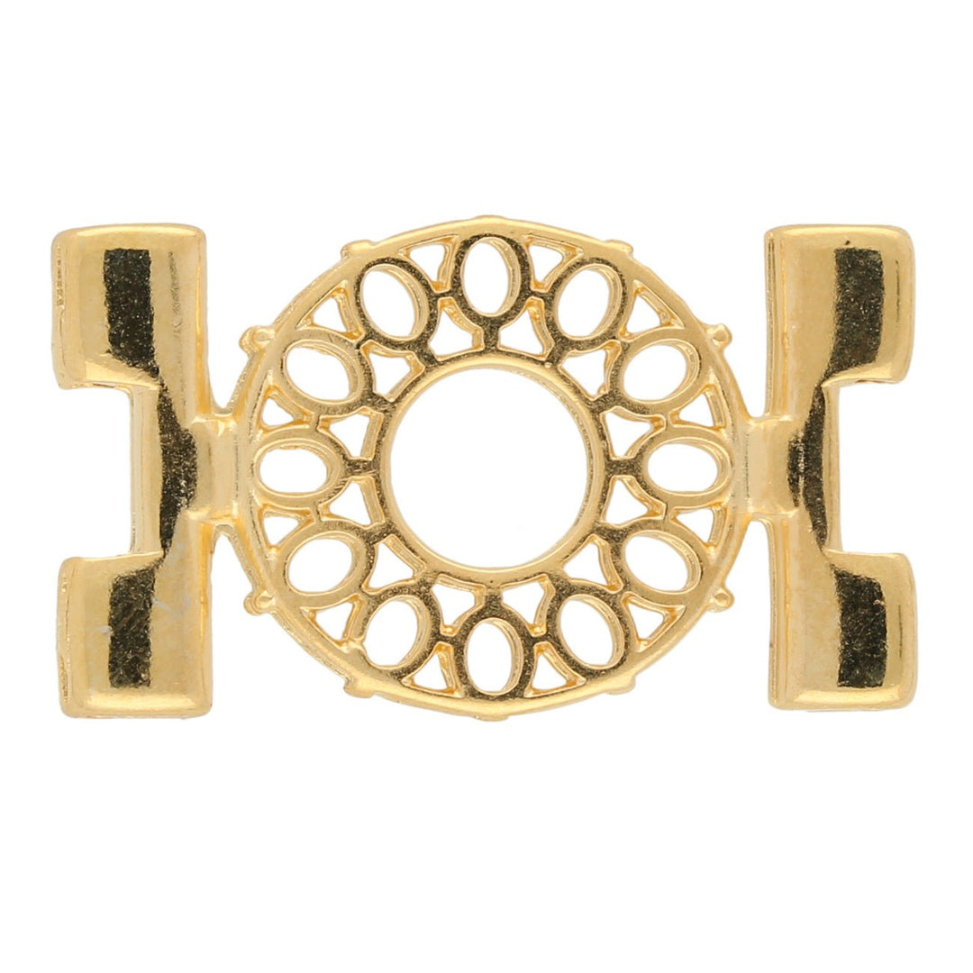 Cymbal™ Detis-Tila Bead Connector – Vergoldet 24 karat - PerlineBeads