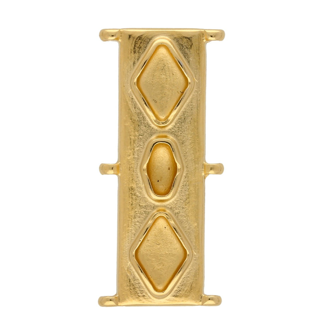 Cymbal™ Gerakari Delica Bead Connector - 24K Gold Plate - PerlineBeads