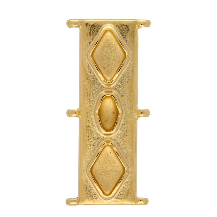 Cymbal™ Gerakari Delica Bead Connector - 24K Gold Plate - PerlineBeads