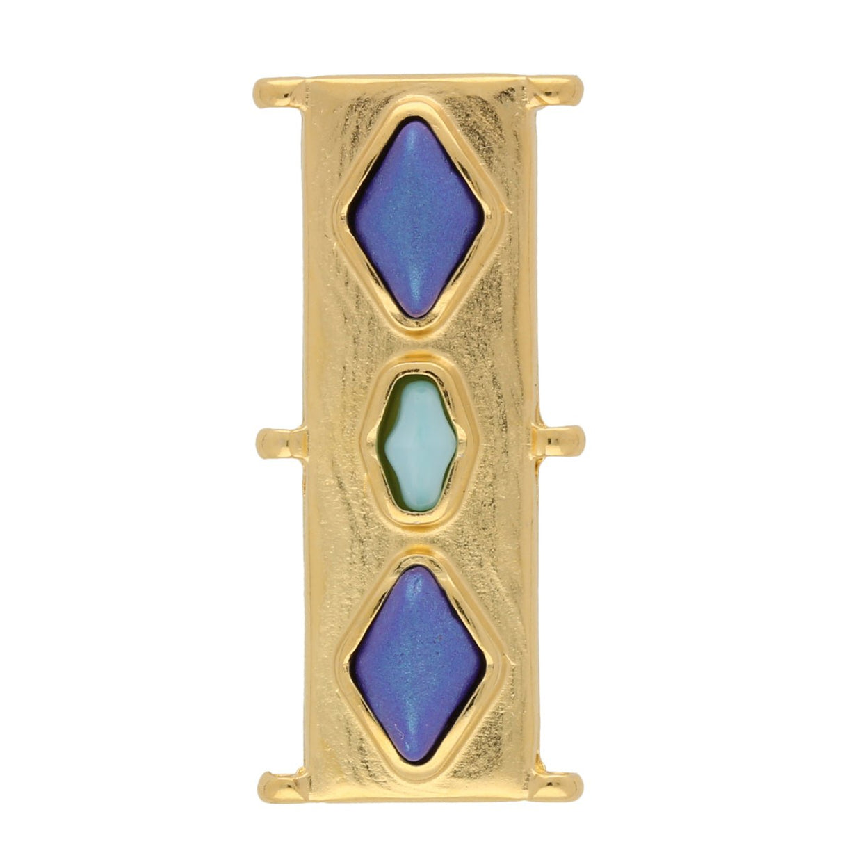 Cymbal™ Gerakari Delica Bead Connector - 24K Gold Plate - PerlineBeads