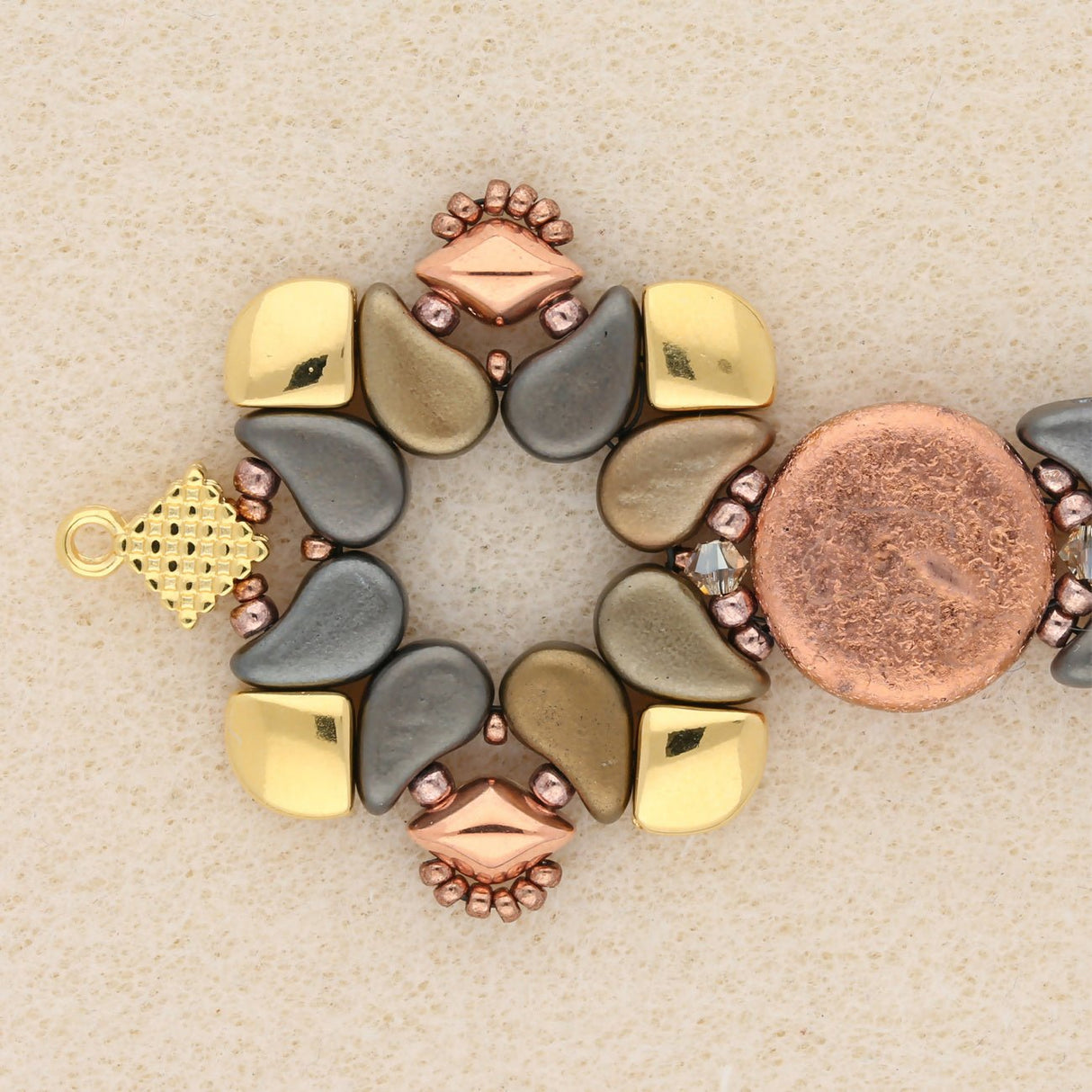 Cymbal™ Kardiani-Silky Side Bead - Gold Plate - PerlineBeads