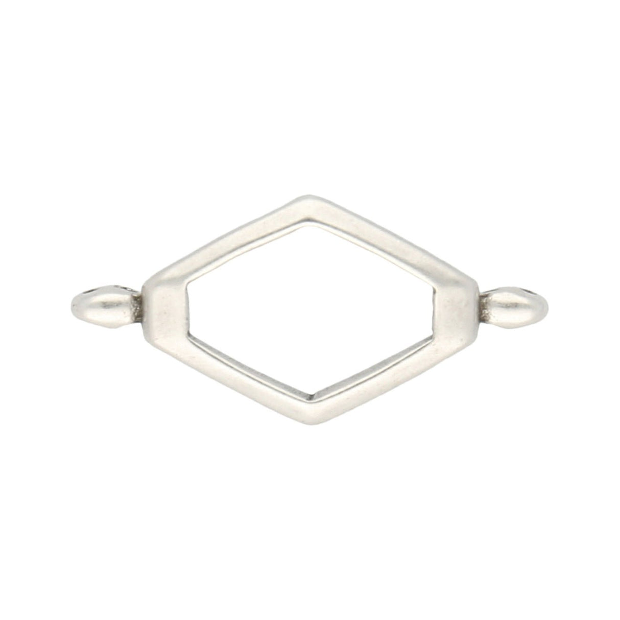 Cymbal™ Kotroni-SuperDuo Bead Connector - Silver Plate - PerlineBeads