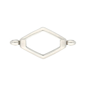 Cymbal™ Kotroni-SuperDuo Bead Connector - Silver Plate - PerlineBeads