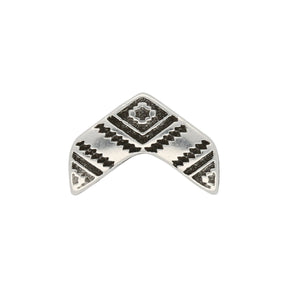 Cymbal™ Koudouro-Chevron Bead Substitute - Silver Plate - PerlineBeads