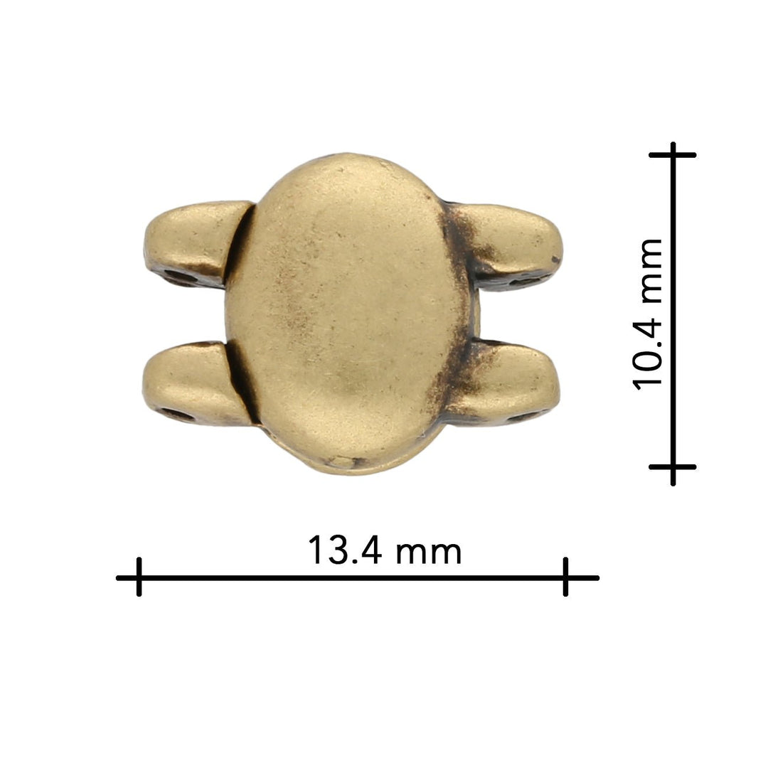 Cymbal™ Kypri II SuperDuo Magnetic Clasp - Antique Brass Plate - PerlineBeads