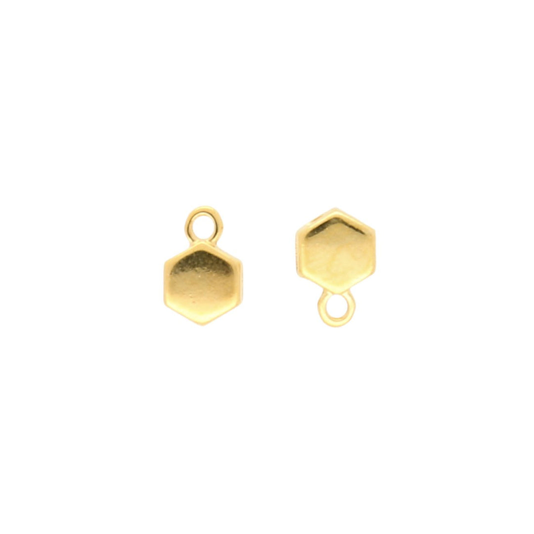 Cymbal™ Maragas-Honeycomb Bead Ending - 24K Gold Plate - PerlineBeads