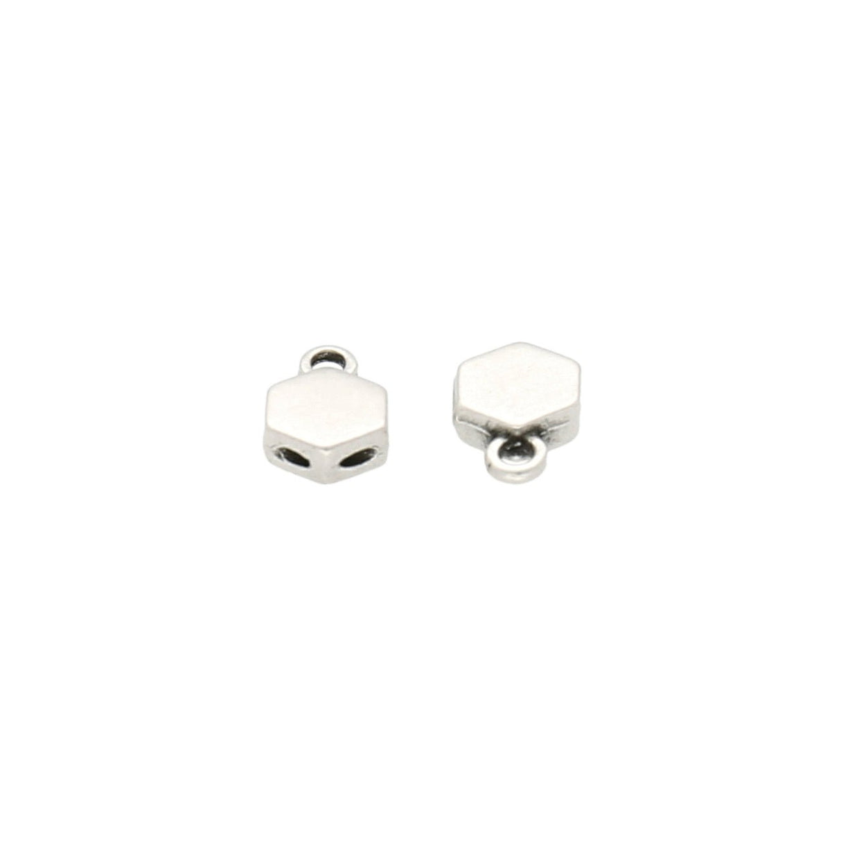 Cymbal™ Maragas-Honeycomb Bead Ending - Silver Plate - PerlineBeads