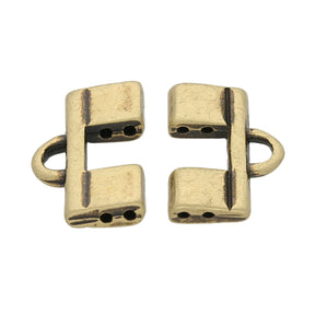 Cymbal™ Piperi II - Tila Bead Ending - Antique Brass Plate - PerlineBeads