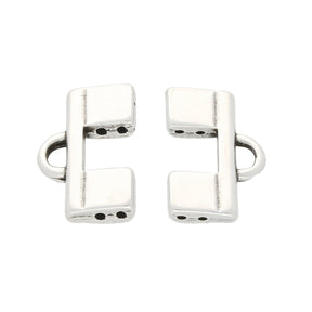 Cymbal™ Piperi II - Tila Bead Ending - Silver plate - PerlineBeads