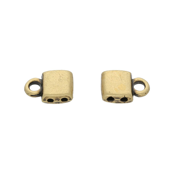 Cymbal™ Piperi - Tila Bead Ending - Antique Brass Plate - PerlineBeads